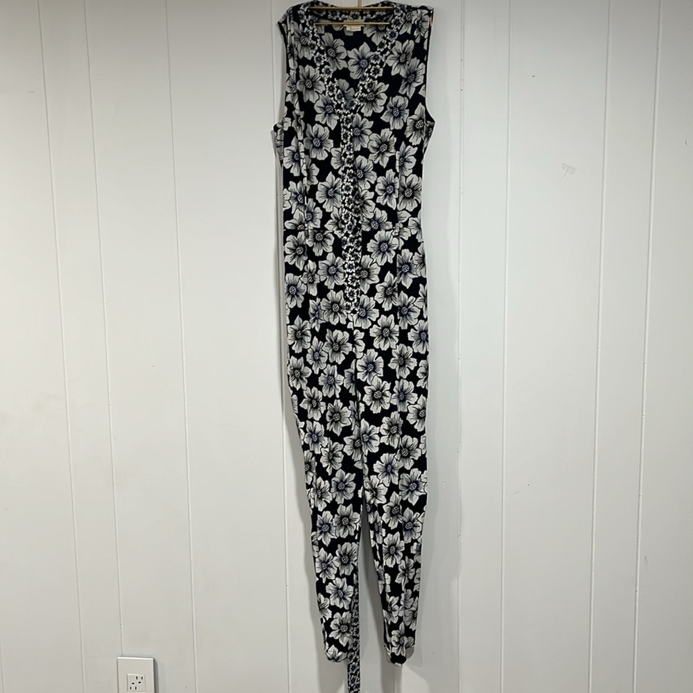 Kate Spade jumpsuit women Large floral silk blend floral designer - Picture 8 of 9